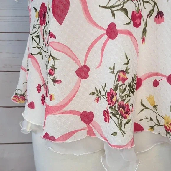 Gold Label Vintage Victoria's Secret‎ Romantic Date Night Sexy Girly Top Medium - Picture 3 of 15